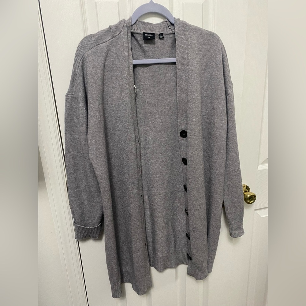Cyrus Gray Knit Cardigan Large Like new